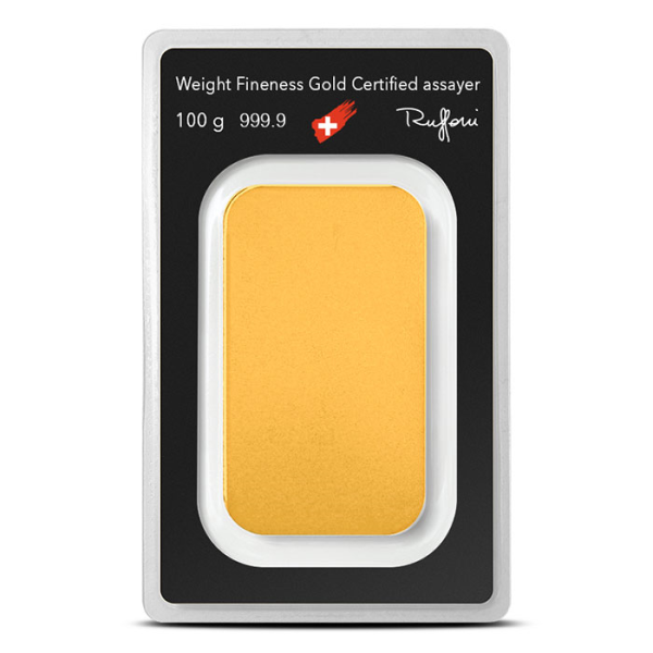 100 GRAM GOLD BAR ARGOR-HERAEUS