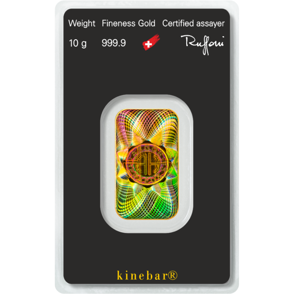 10 GRAM GOLD BAR ARGOR-HERAEUS KINE BAR