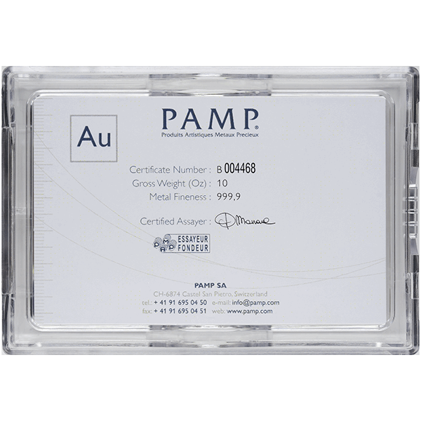 GOLD BARS 10 OZ - 10 OZ GOLD BAR PAMP - 10PAMP