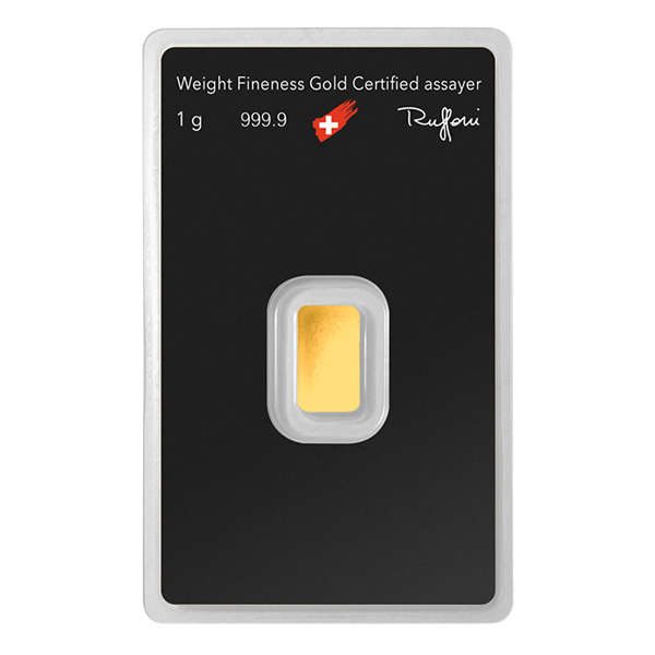 1 GRAM GOLD BAR ARGOR-HERAEUS
