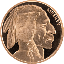1 OZ COPPER ROUND BUFFALO