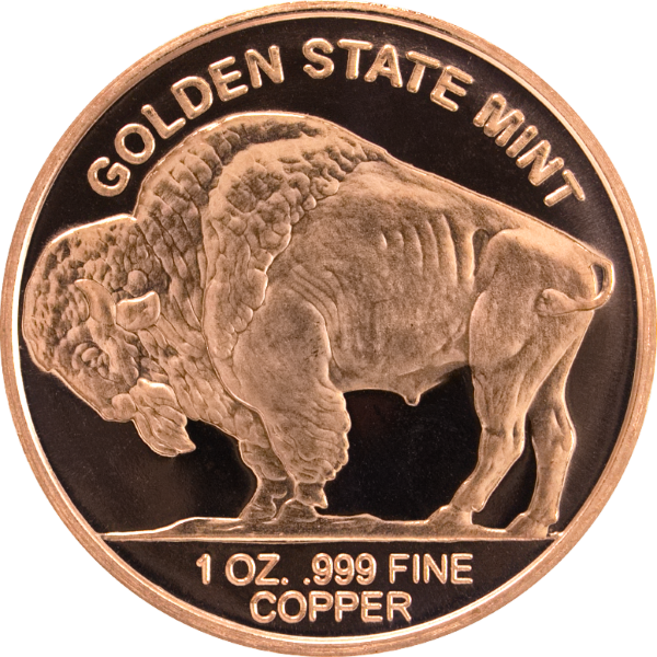 1 OZ COPPER ROUND BUFFALO