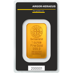 Argor-Heraeus Kinebar 1 oz .9999 Gold Bar