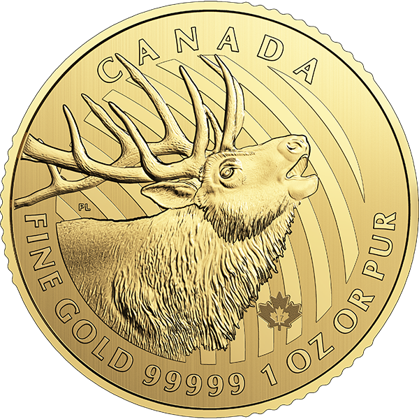 CANADIAN GOLD - 1 OZ ROYAL CANADIAN MINT GOLD ELK - 1GEL17