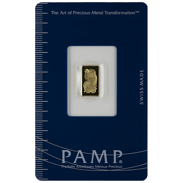 GOLD BARS ASSORTED WEIGHTS - 1 GRAM GOLD BAR PAMP - 1GP