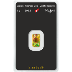 1 GRAM GOLD BAR ARGOR-HERAEUS KINEBAR