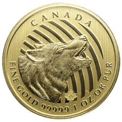 2014 1 OZ CANADIAN GOLD CANADIAN WOLF