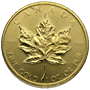 1 OZ CANADIAN GOLD MAPLE LEAF SCRUFFY