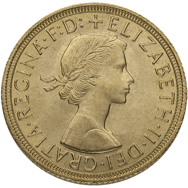 ENGLISH GOLD SOVEREIGN QUEEN ELIZABETH