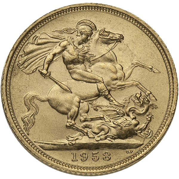 ENGLISH GOLD SOVEREIGN QUEEN ELIZABETH