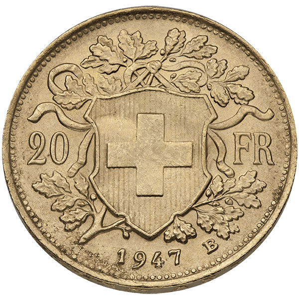 20 Franc Swiss Gold Coin - Houston Gold Merchants