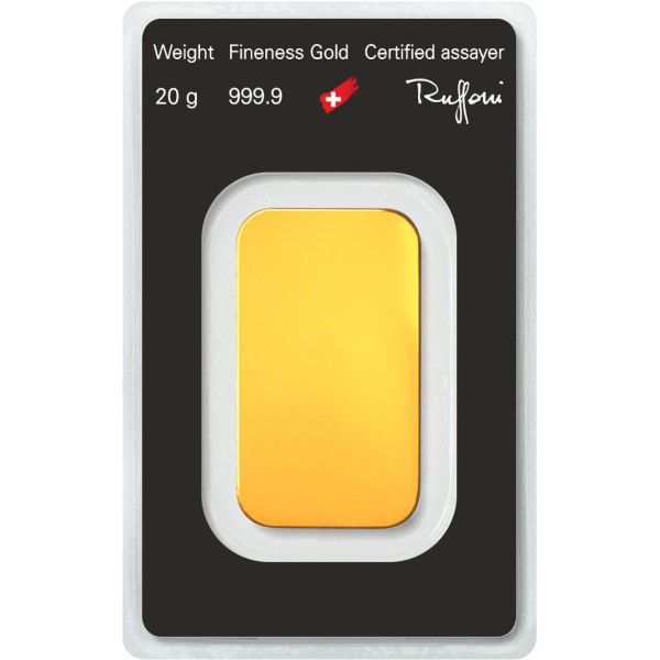 20 GRAM GOLD BAR ARGOR-HERAEUS