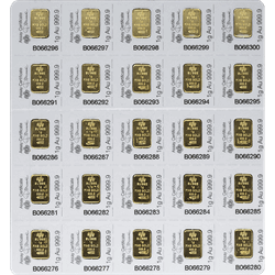 PAMP Suisse Fortuna Multigram 25x1g .9999 Gold Bar