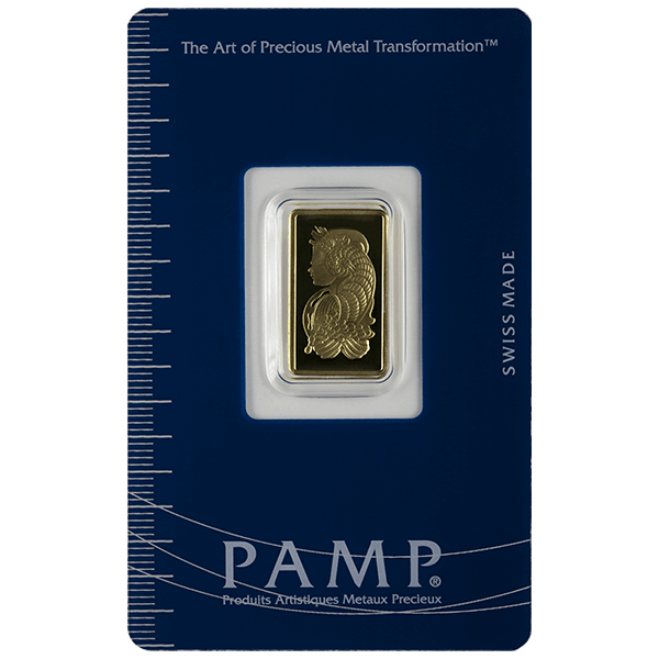 GOLD BARS ASSORTED WEIGHTS - 2.5 GRAM GOLD BAR PAMP - 2.5GP