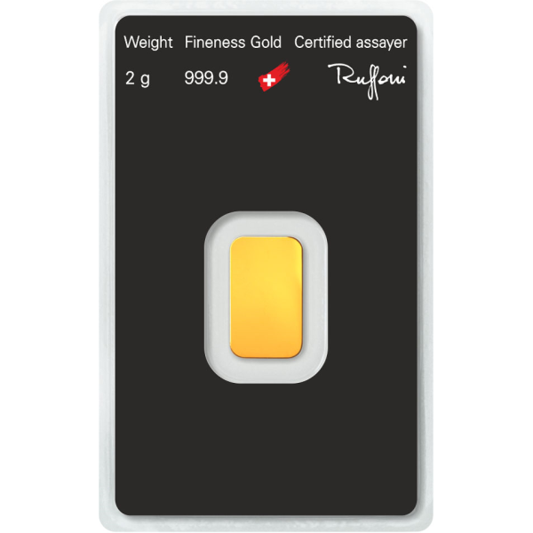 2 GRAM GOLD BAR ARGOR-HERAEUS