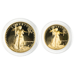 2 PIECE AMERICAN GOLD EAGLE SET PROOF (CAPSULE ONLY)