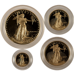 4-PC AMERICAN GOLD EAGLE SET PROOF (CAPSULE ONLY)