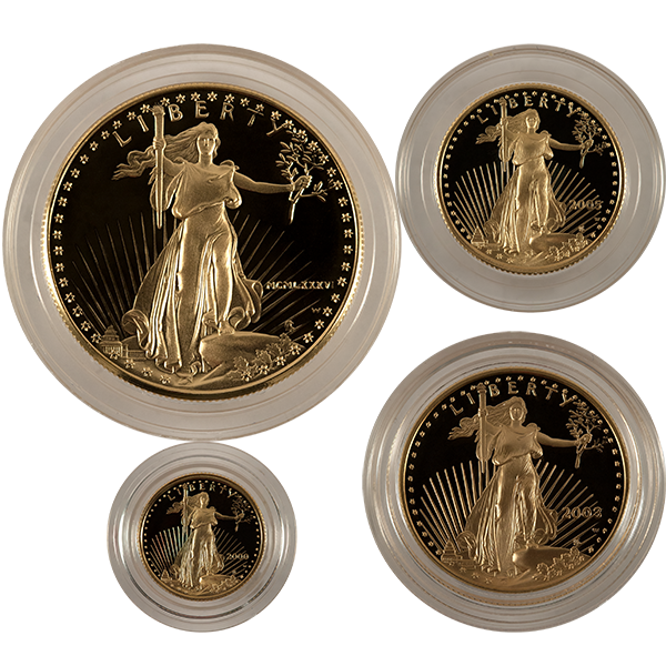 4-PC AMERICAN GOLD EAGLE SET PROOF (CAPSULE ONLY)