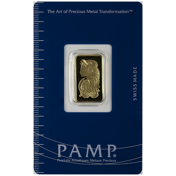 GOLD BARS ASSORTED WEIGHTS - 5 GRAM GOLD BAR PAMP - 5GP