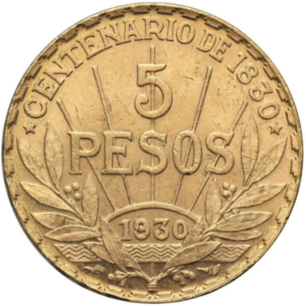 5 PESO URUGUAY GOLD COIN