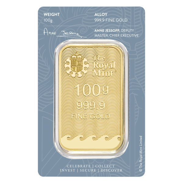 100 GRAM GOLD BAR BRITANNIA