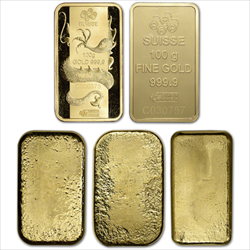 Recognized Mint (Our Choice) 100g .9999 Gold Bar (No Packaging)