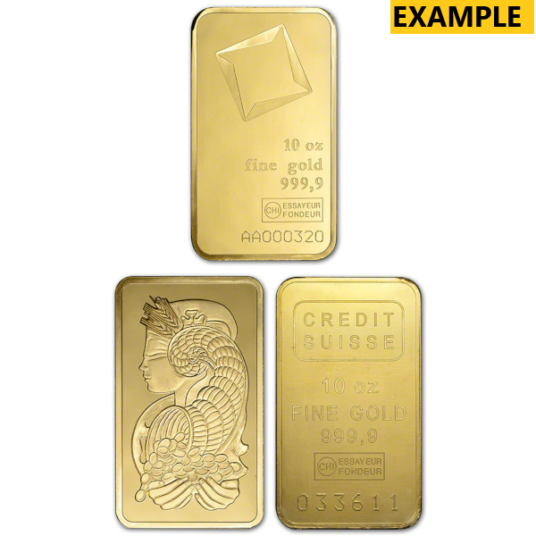 10 OZ GOLD BAR LBMA BRANDS