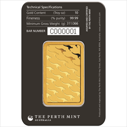 Perth Mint 10 oz .9999 Gold Bar