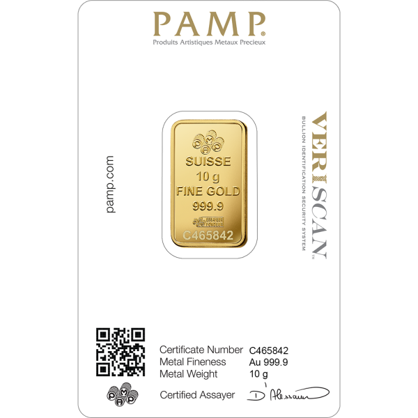 10 GRAM GOLD BAR PAMP