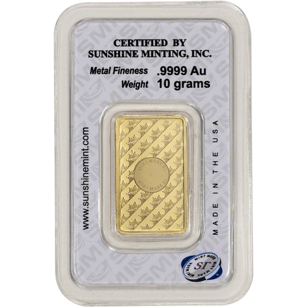 10 GRAM GOLD BAR SUNSHINE