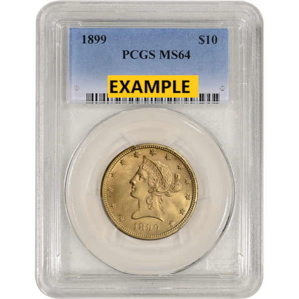 $10 U.S. GOLD LIBERTY PCGS64
