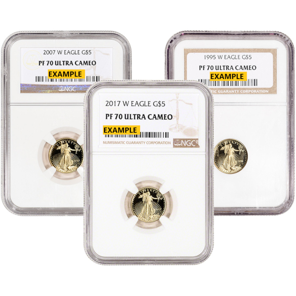 AMERICAN GOLD EAGLE NGC AND PCGS - 1/10 OZ AMERICAN GOLD EAGLE NGC70 PROOF - .1GEN70PR