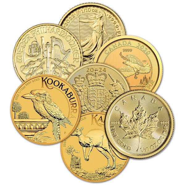 WORLD GOLD - 1/10 OZ GOLD COIN MISC TYPE - .1GLP
