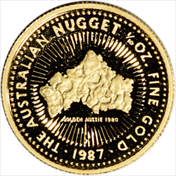 1/10 OZ GOLD AUSTRALIAN NUGGET