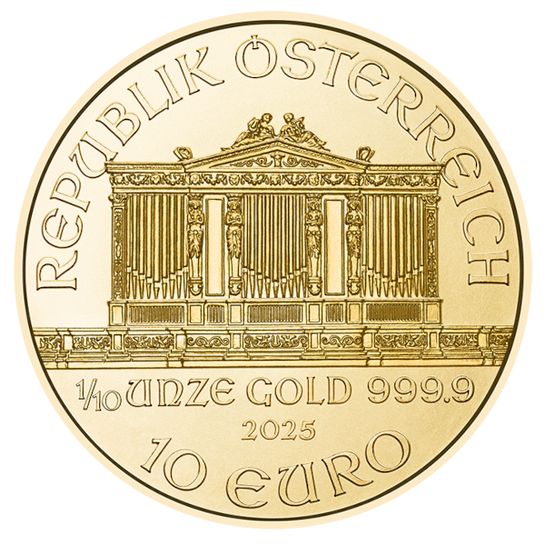 AUSTRIAN GOLD - 2025 1/10 OZ AUSTRIAN GOLD PHILHARMONIC - .1GPH25