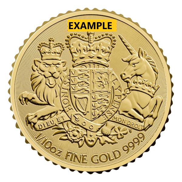 BRITISH GOLD - 1/10 OZ BRITISH GOLD ROYAL ARMS - .1GROY