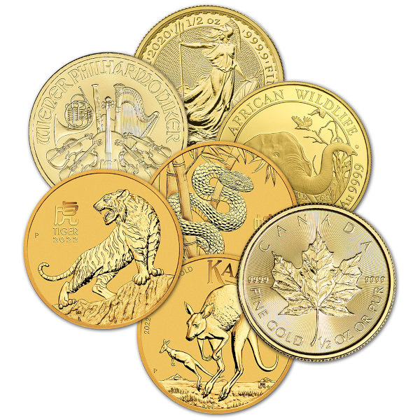 WORLD GOLD - 1/2 OZ GOLD COIN MISC TYPES - .5GLP