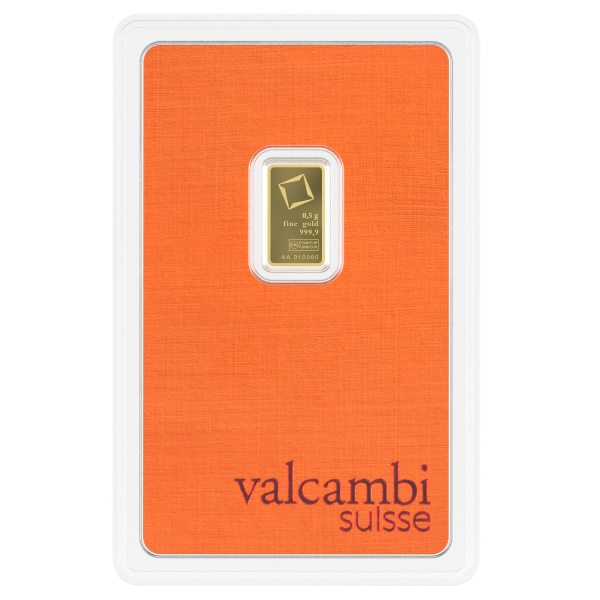 1/2 GRAM GOLD BAR VALCAMBI