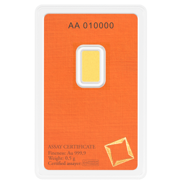 1/2 GRAM GOLD BAR VALCAMBI