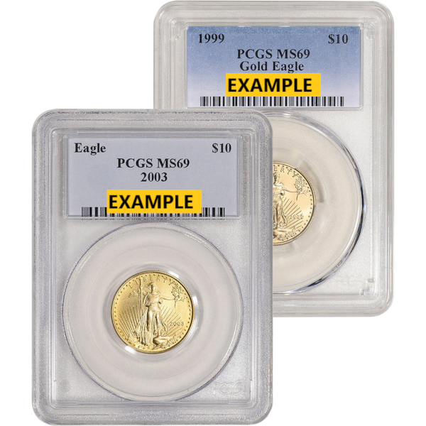 AMERICAN GOLD EAGLE NGC AND PCGS - 1/4 OZ AMERICAN GOLD EAGLE PCGS MS69 - .25GEP69