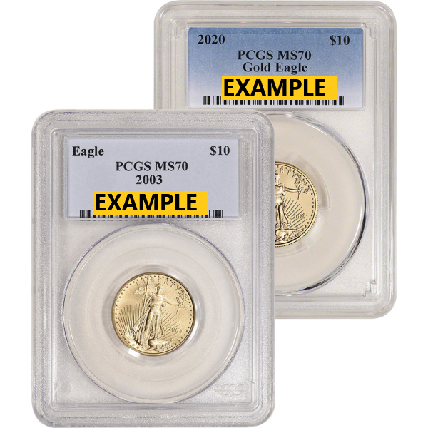 AMERICAN GOLD EAGLE NGC AND PCGS - 1/4 OZ AMERICAN GOLD EAGLE PCGS70 - .25GEP70