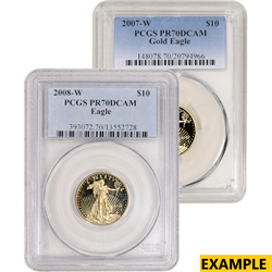 1/4 OZ AMERICAN GOLD EAGLE PCGS70 PROOF