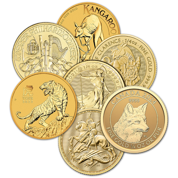 WORLD GOLD - 1/4 OZ GOLD COIN MISC TYPE - .25GLP