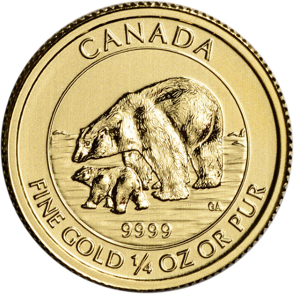 2015 1/4 OZ CANADIAN GOLD POLAR BEAR AND CUB