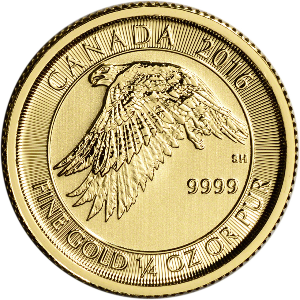 CANADIAN GOLD - 2016 1/4 OZ GOLD SNOW FALCON - .25GSNOWF