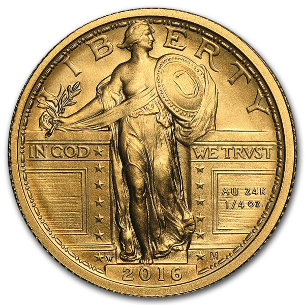 U.S. GOLD COMMEMORATIVES - 2016 1/4 OZ U.S. GOLD STANDING LIBERTY - .25SL16
