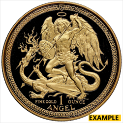 1 OZ GOLD ANGEL ISLE OF MAN RANDOM DATE