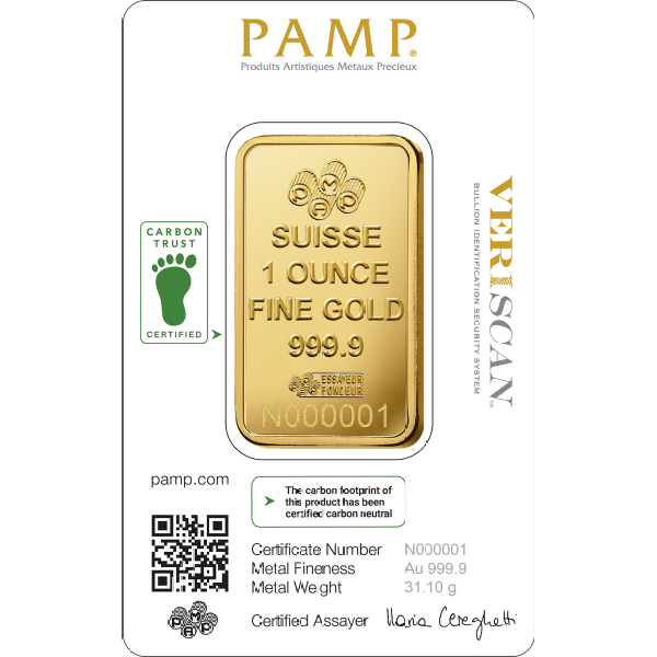 1/2 OZ GOLD BAR PAMP FORTUNA