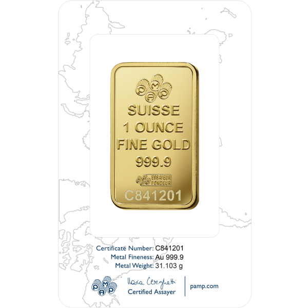 GOLD BARS 1 OZ - 1 OZ GOLD BAR PAMP ROSA - 1GBPAR