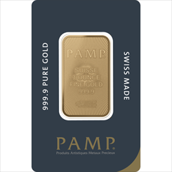 PAMP Suisse 1 oz .9999 Gold Bar (Plain Design)